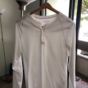 Mens White Henley